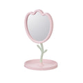 Tulip makeup mirror - desktop/standable mirror with jewelry storage - perfect for dorms, plastic home mirror, vanity mirror