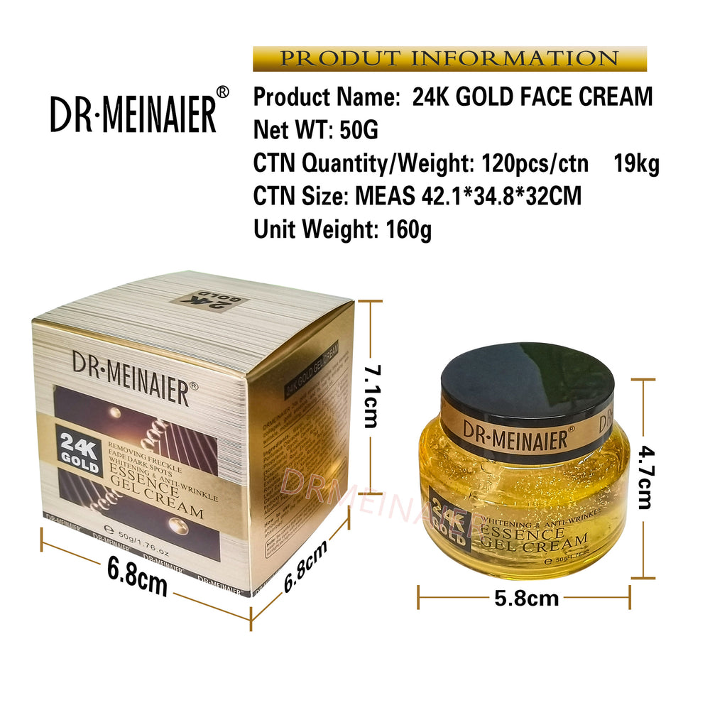 exclusive 24k gold anti-wrinkle cream, moisturizing, repairing, lifting and firming facial essence gel gel