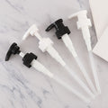 28 teeth black glossy lotion pump head 32 teeth threaded press pump head shampoo shower gel care pump head