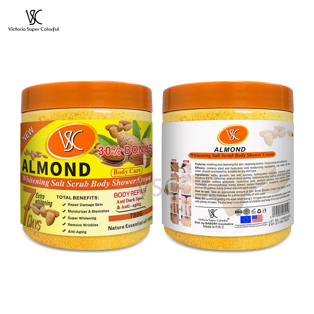 turmeric body scrub - softens cuticles, removes keratosis pilaris (chicken skin), moisturizes, brightens skin, cleansing bath & shower salt, 780g