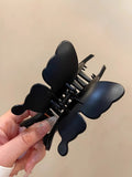 Minimalist korean style plastic hair clip - large butterfly claw clip for women's back of head - versatile shark clip - new 2024 collection