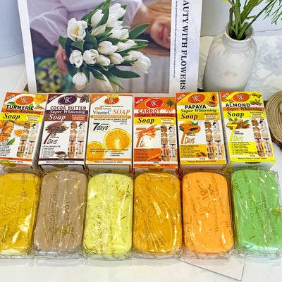 foreign trade english packaging papaya vc brightening soap fragrance bath carrot soap wholesale