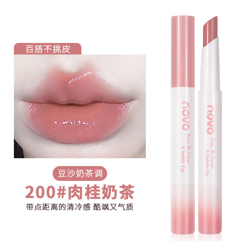 Novo charming color translucent hydrating lipstick mirror moisturizing waterproof not easy to lose pigment whitening lipstick