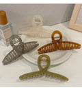 Set of 4 minimalist clear claw clips - korean style acrylic hair clips - elegant and chic back of head hair accessories