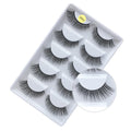 Export fashion fake eyelashes nature slim 5 pairs pack imitation mink hair whole cluster artificial stage eyelashes one piece