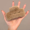 10cm square plush gripper square hair clip 2025 new style back of head shark clip headwear hairpin