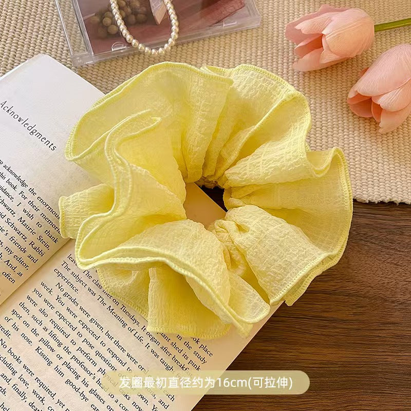 Extra large gentle purple large intestine hair tie for women elegant low ponytail hair tie classy fat intestine head flower hair tie