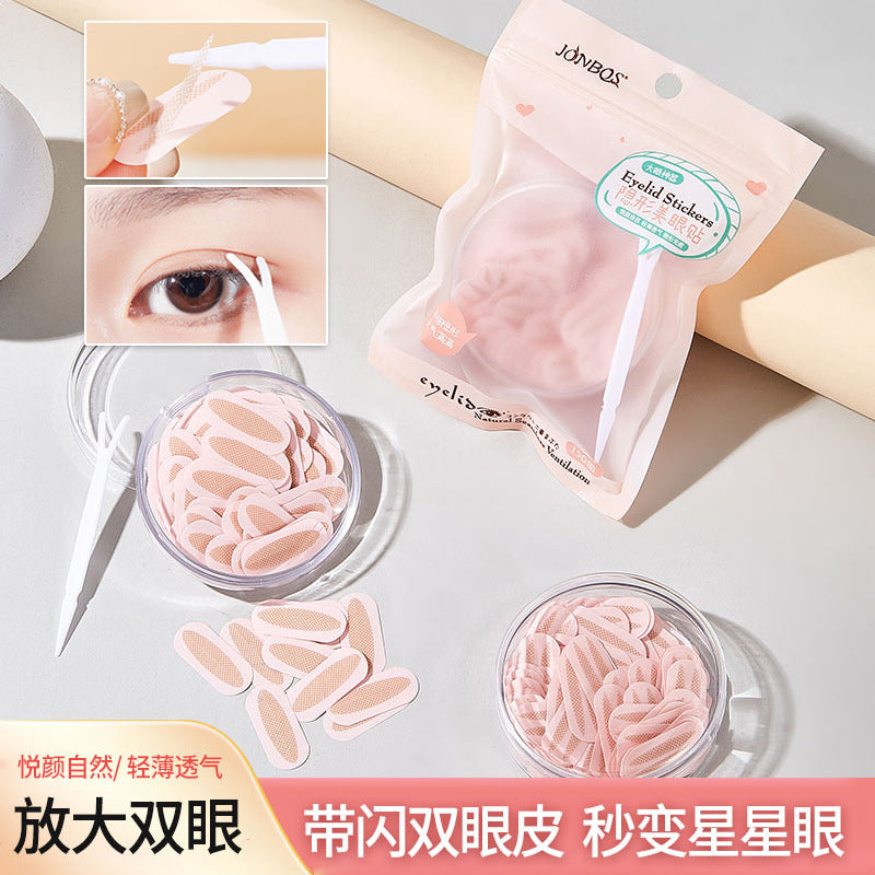 Jonbos lace double eyelid tape - invisible, natural, seamless, specifically for puffy eyes, strong support, matte with shimmer