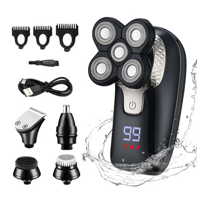 Electric head shaver - the ultimate bald head shaving tool. professional-grade electric head shaver with 7-blade head and self-charging function