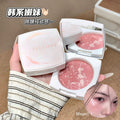Kakashow sculpting baked blush - single color, shimmering pearlescent, brightening, enhances complexion, natural contouring rouge