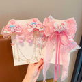 Kids' black and purple kuromi cute ribbon hair clip bow hairpin girl's lolita princess hair accessories