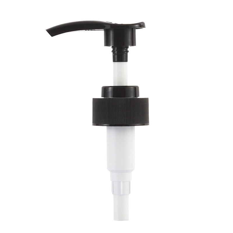 Ready-to-ship 32mm white lotion pump with press-down nozzle. threaded shampoo, body wash, conditioner dispenser - plastic pump