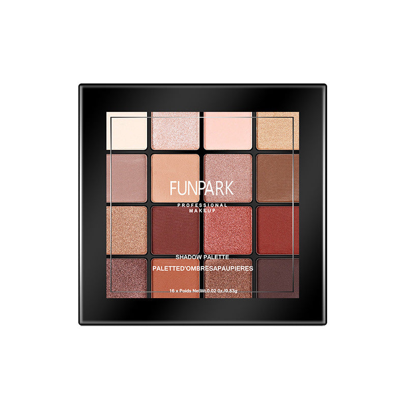 Funpark retro 16-color eyeshadow palette - trending on tiktok, perfect for beginners, earth tones