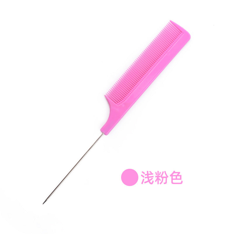 Hot-selling new hair styling comb, pin tail comb, plastic comb with steel pins, pp material, fine teeth, in stock, wholesale, volumizing