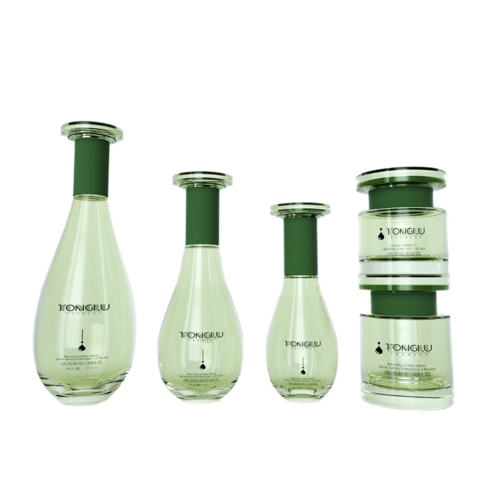 New cosmetic glass bottle suit packaging material 120ml skin care lotion essential oil bottle 50g cream dispensing glass bottle