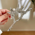 Bamboo accessible luxury hair clip classy metal gripper large back of the head hair gripper hair volume multi-hair headdress shark clip