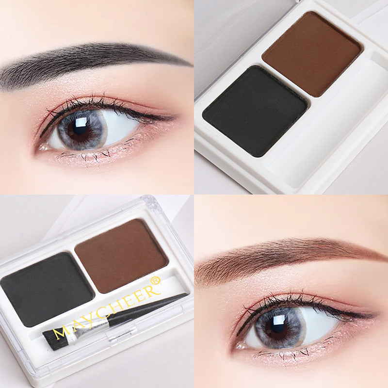Wholesale maycheer dual-color eyebrow powder - natural, defined, waterproof, sweat-proof, long-lasting, non-fading - 4g