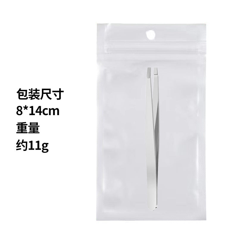Stainless steel eyebrow tweezers - black & silver - multi-purpose hair removal tweezers - eyebrow tweezer set - high-quality tweezers wholesale