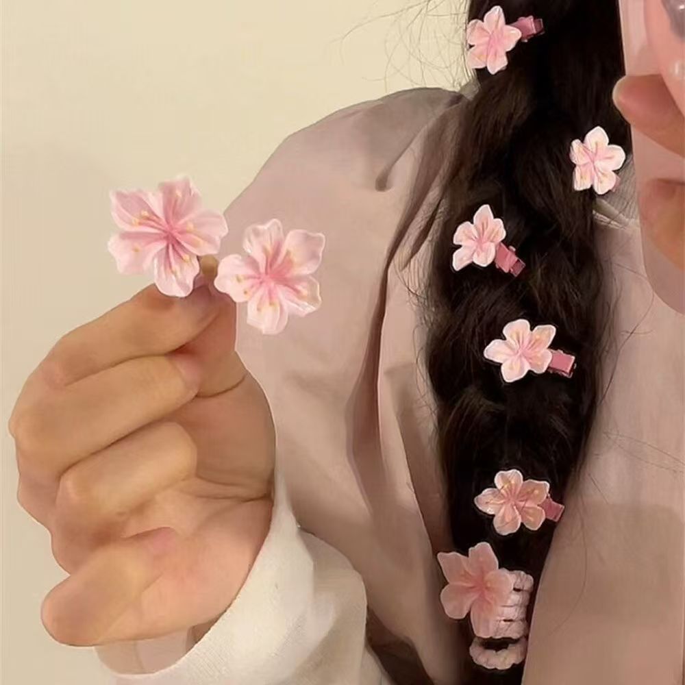 Cute custard bear series hair clip set - sweet & girly bang clips & high-elastic hair ties wholesale