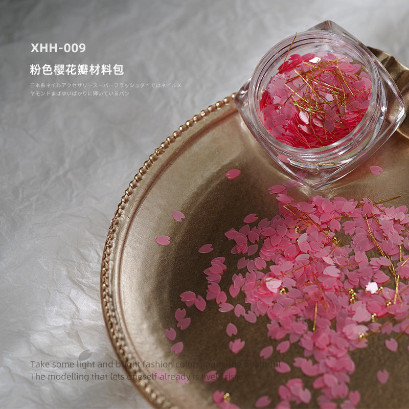 Dopamine manicure accessories, hot girl red camellia, xiaohongshu popular material package, fujino coral butterfly decorations
