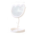 Tulip plastic makeup mirror storage home desktop glass mirror table light luxury rotatable home dressing mirror