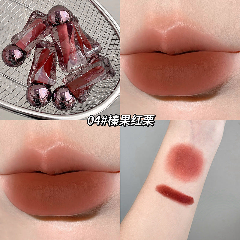 Gege bear soft light mousse lip mud velvet matte matte non-stick cup student pseudo-no makeup whitening lip glaze