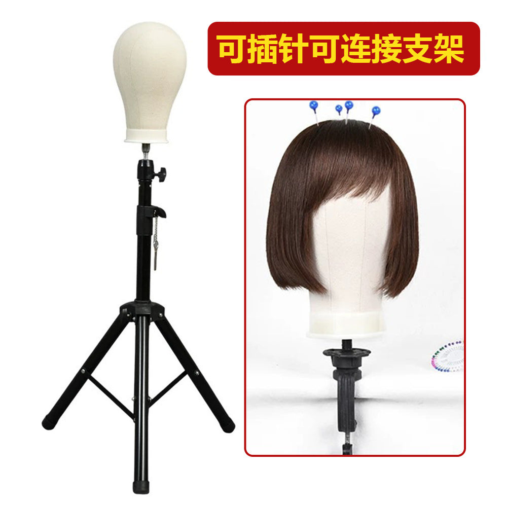 Canvas head mold model head can be inserted into the needle wig holder placement rack cloth model head for styling factory direct sales