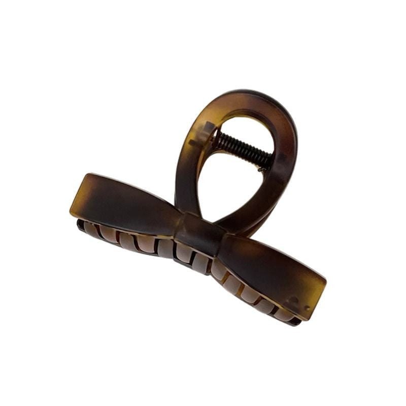 Frosted tortoiseshell bow shark clip back head hair clip hair clip for women classyelegant hair clip