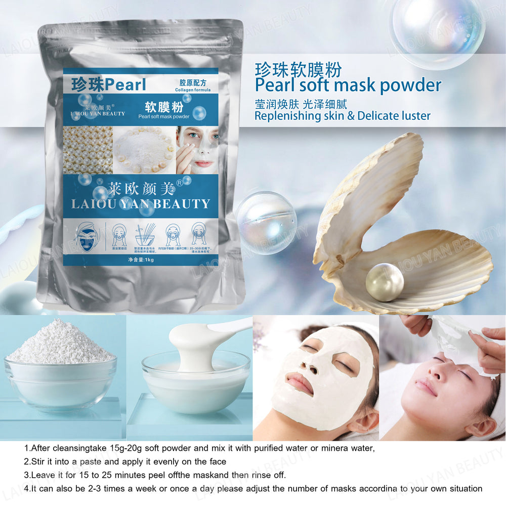 Leo yanmei milk brightening & hydrating soft mask powder - nourishing & moisturizing professional skincare collagen mask powder 800g