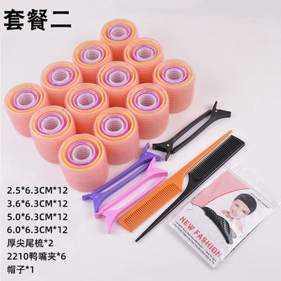 Dionylon hair curler package cross-border lazy curling barrel comb clip pvc packaging ready stock manufacturer direct supply