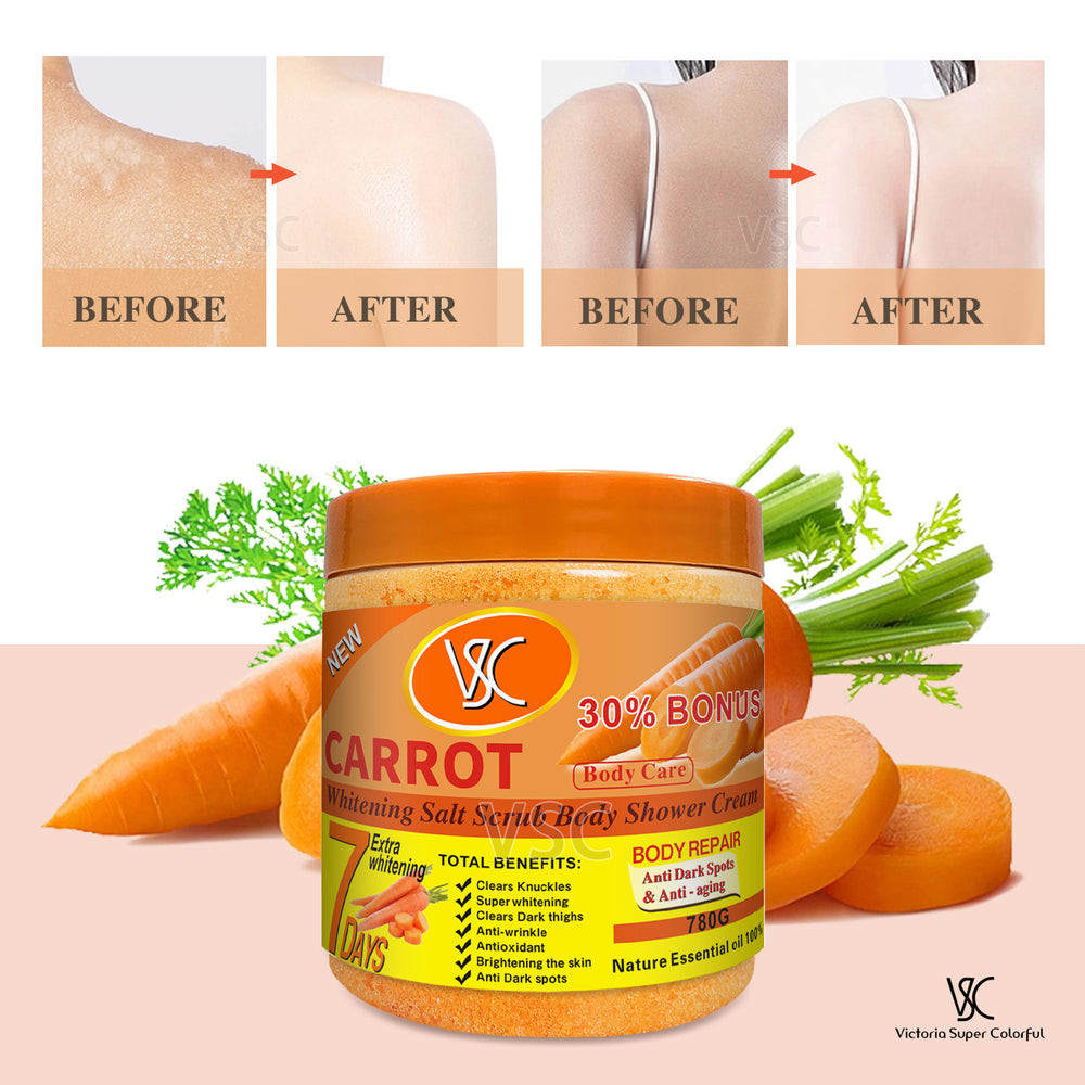 turmeric body scrub - softens cuticles, removes keratosis pilaris (chicken skin), moisturizes, brightens skin, cleansing bath & shower salt, 780g