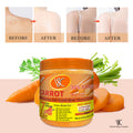 turmeric body scrub - softens cuticles, removes keratosis pilaris (chicken skin), moisturizes, brightens skin, cleansing bath & shower salt, 780g