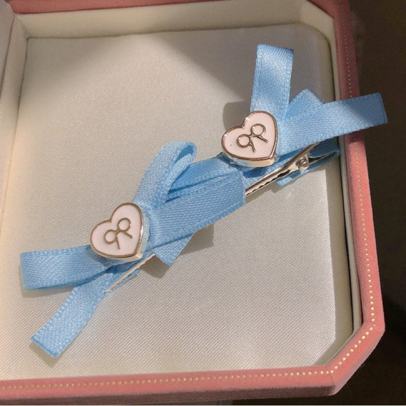 Want pure ribbon hair clip cute casual one-word clip bows bangs clip easiest for match hair accessories sweet side clip jewelry for women