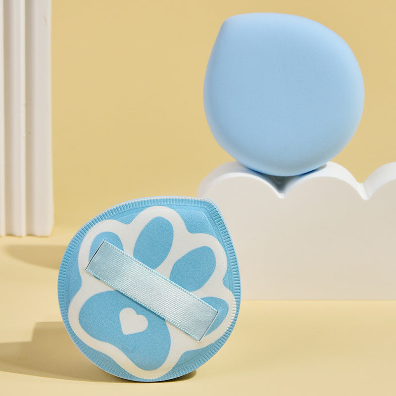 100 points cotton candy puff cat claw air cushion powder bottom liquid dry and wet dual-use powder-free large thickened sponge puff