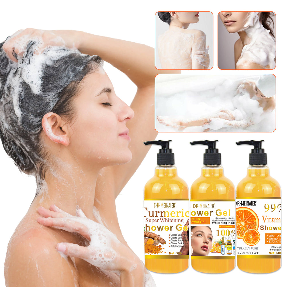 500ml shower gel, silky and smooth skin, rich foam, refreshing, moisturizing, gentle cleansing, export