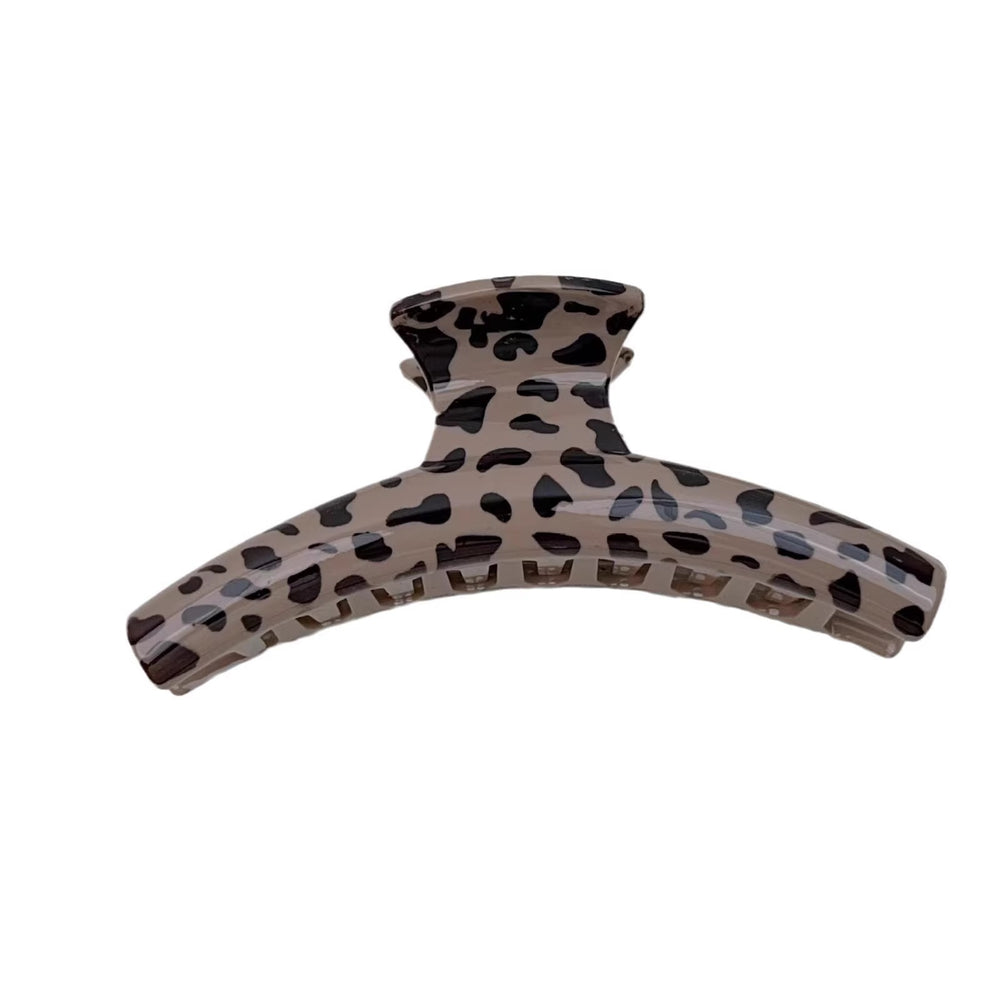 Classy large leopard print gripper casualretro hair card popular back of the head hair volume elegant shark clip