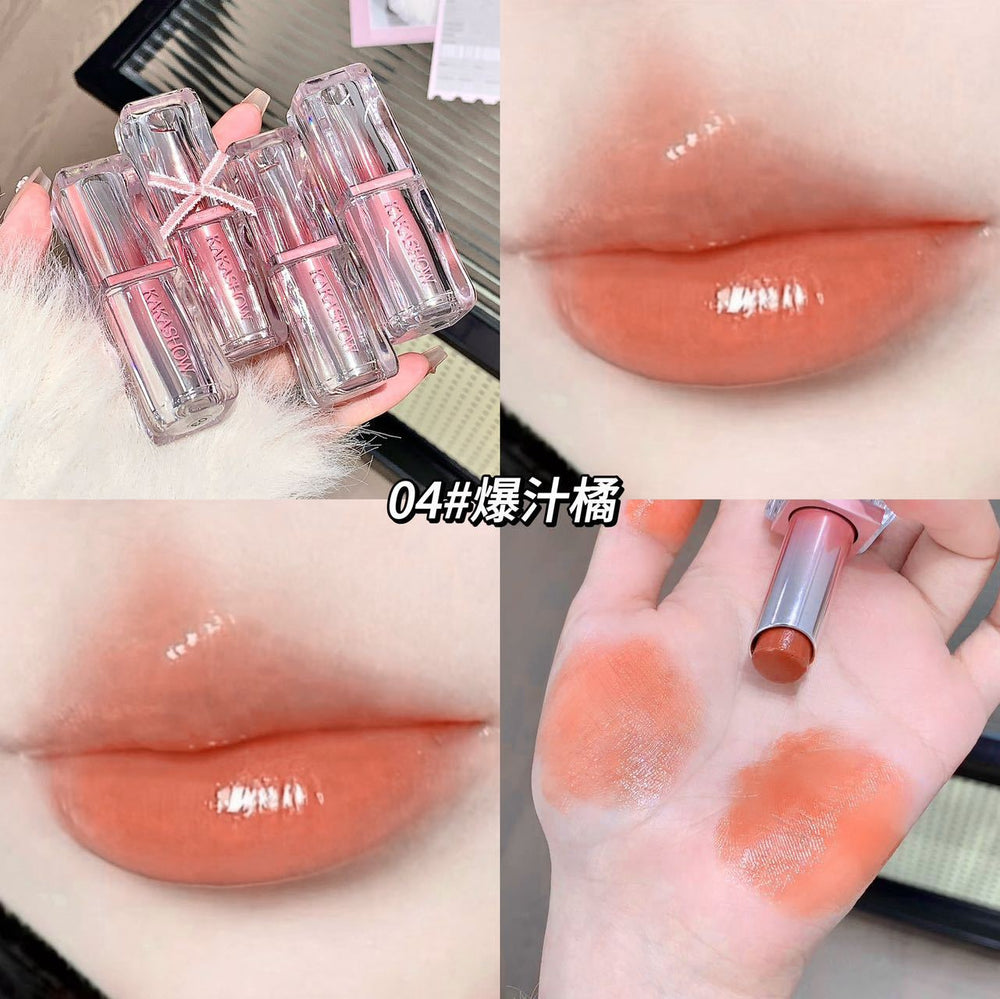 Kakashow qinrun light mirror lipstick for women, moisturizing, water-glossy, pouty lips, not easy to lose pigment, whitening lipstick