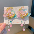 New arrival: exquisite chinese style hair accessories for little girls - ancient costume & hanfu headwear, light-up & glowing, mid-autumn festival glass hair clips (pair)