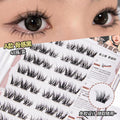 Jonbos mixed-race transfer student glue-free false eyelashes - brown, natural, 3d, fluffy, thick, curled lashes