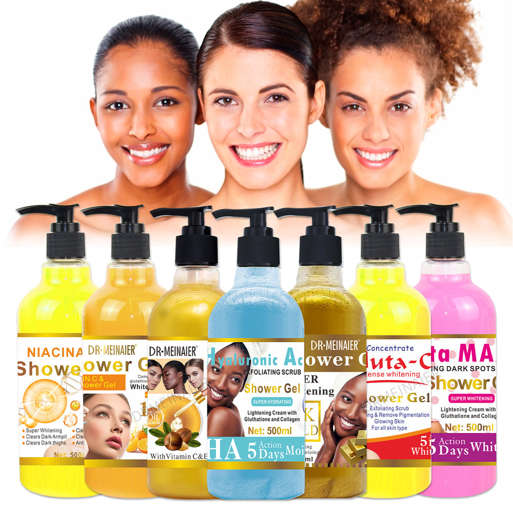 500ml shower gel, silky and smooth skin, rich foam, refreshing, moisturizing, gentle cleansing, export