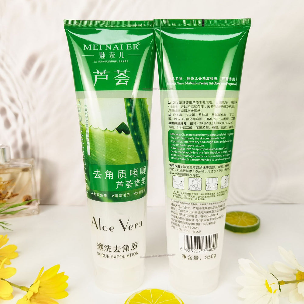 exfoliating facial & body scrub - deep cleansing, pore refining, and hydrating exfoliating mitt