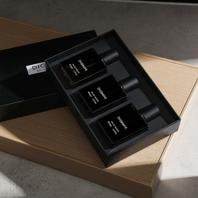 Li fei elegance knight men's perfume blue wild three-piece gift box long-lasting fragrance manufacturer wholesale