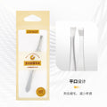 Jonbos stainless steel eyebrow tweezers - straight & slanted tip - eyebrow shaping, hair removal, false eyelash applicator, makeup tool
