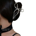 Bow tie elegant back of head women's clip large metal hair clip shark clip hair volume popular korean headwear