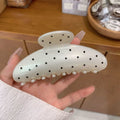 Women's frenchclassy polka dot shell casualfashioneasiest for match multi-hair sweet large back shark clip hair accessories