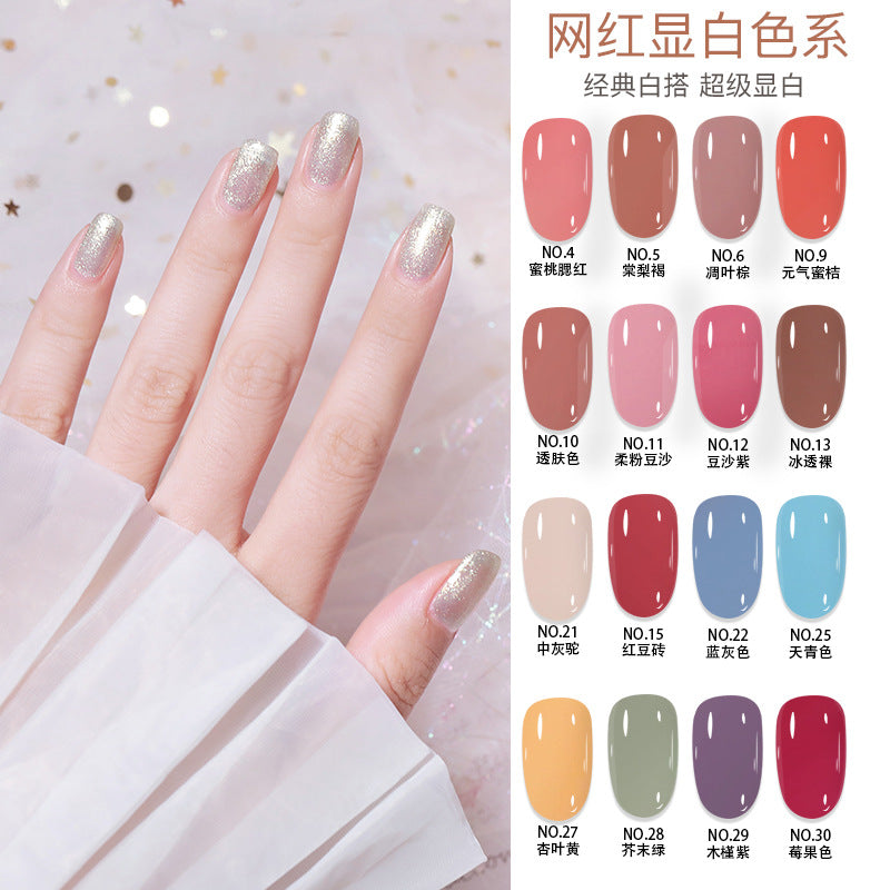 Cool dan new arrival ice transparent nail polish no baking long-lasting quick-drying oily non-tearable jelly transparent nude nail polish