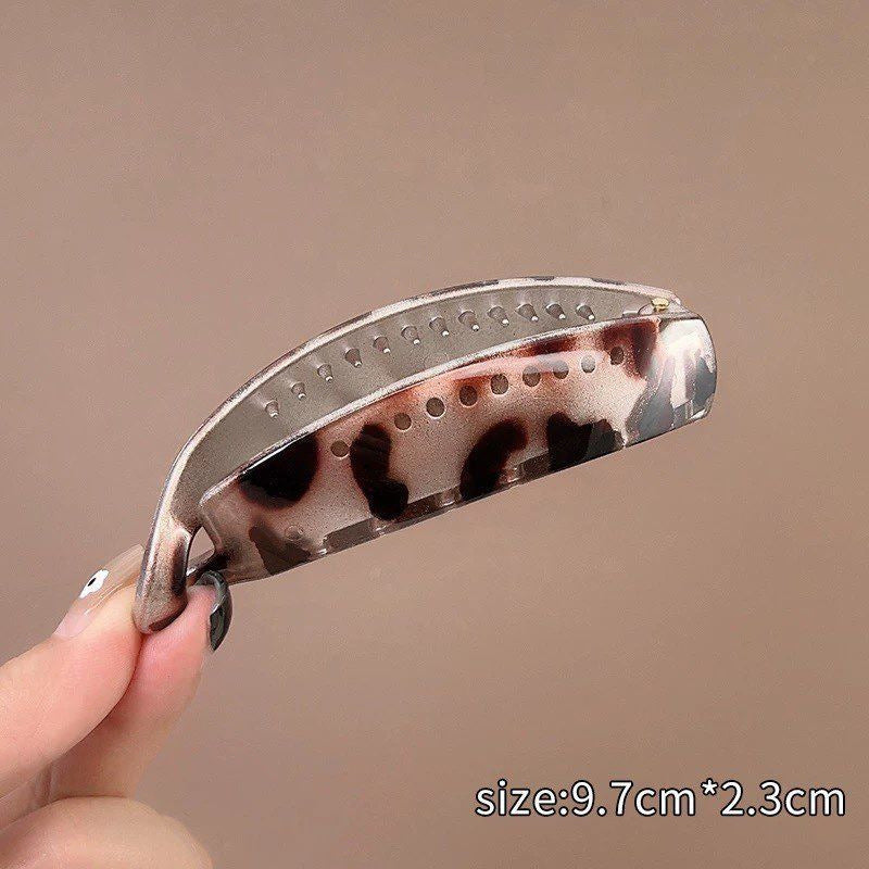 Leopard print banana clip vertical clip ponytail clip hairpin female twist clip headwear 2025new arrival clip hair volume hair card