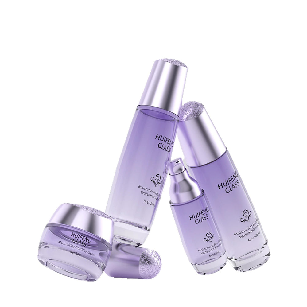 High-end custom cosmetic glass bottles & packaging: 120ml lotion & serum glass sample bottles - new designs available for customization