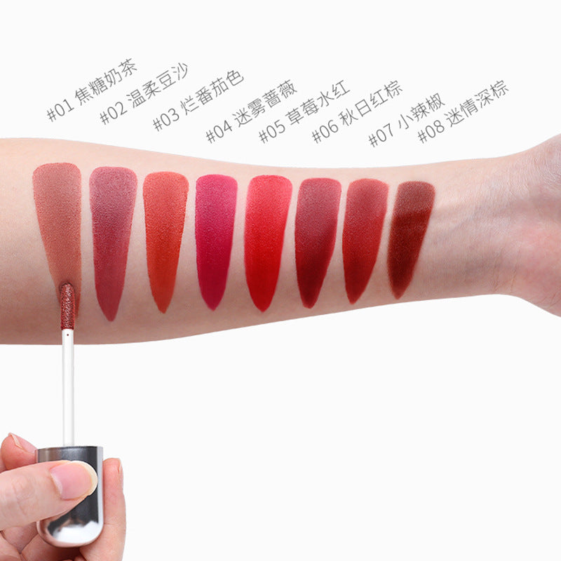 Novo creamy ice cream velvet lip glaze - matte, smudge-proof, and affordable lipstick for students