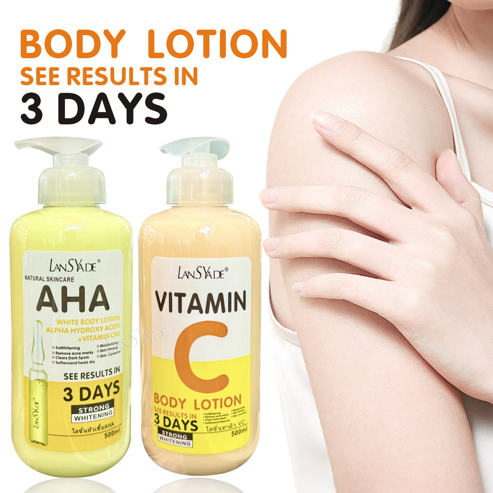 aha essence milk, fruit acid repair, black essence, moisturizing and moisturizing, whole body vitamin c body lotion, export